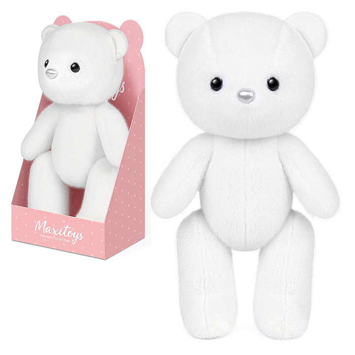 Мишка Белый, 20 см, в коробке