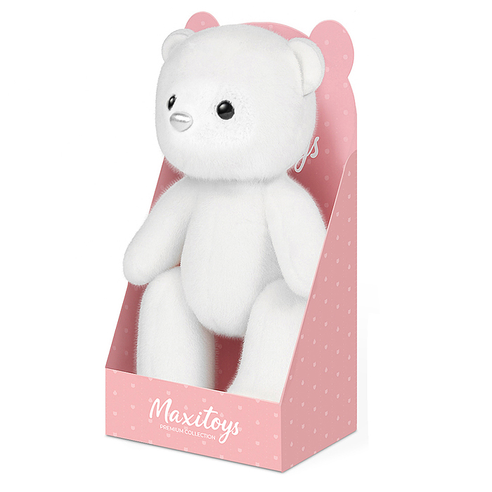 Мишка Белый, 20 см, в коробке