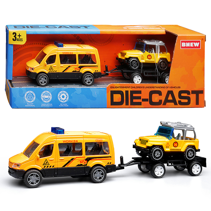 Машина BX-199 "Стройка" металл, в коробке Машина BX-199 "Стройка" металл, в коробке