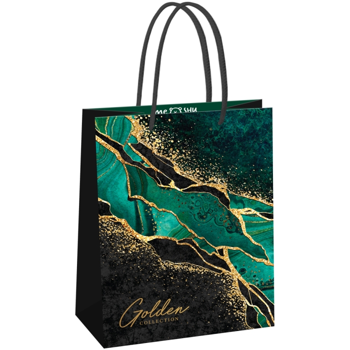 Пакет подарочный 18х23х10см "Emerald" фольга, глянцевая ламинация 