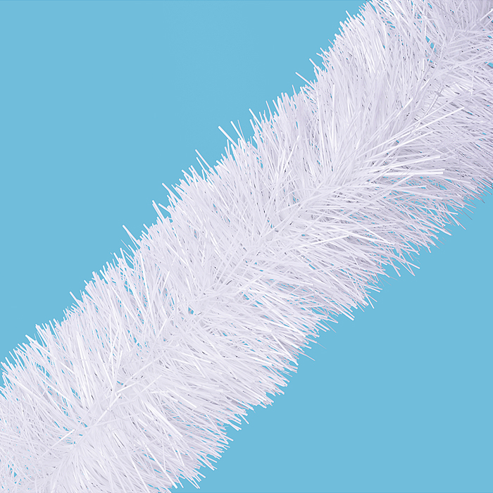 Мишура "Праздничная" белая, 10см х 2м