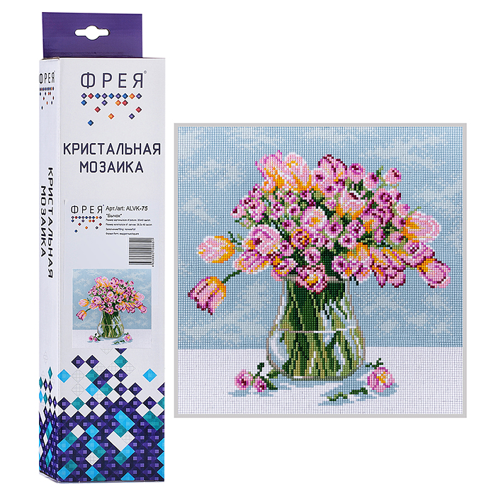 Кристальная (алмазная) мозаика 30х30 "Милый букетик" Кристальная (алмазная) мозаика 30х30 "Милый букетик"