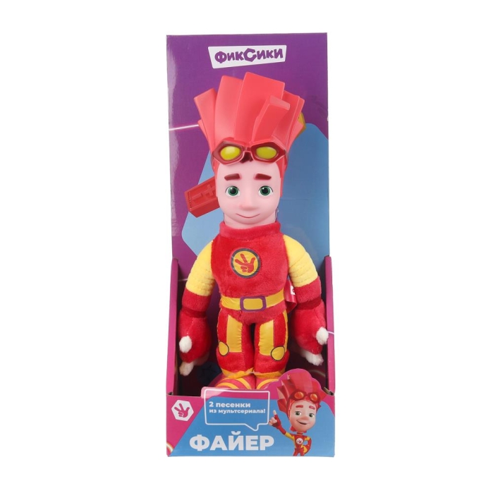Мягкая игрушка "Фиксики" Файер 27 см, муз. чип, в коробке