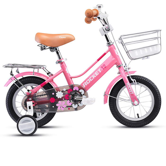 Велосипед 12" Rocket Emma, цвет розовый не родные крылья , корзинка сколы , краска