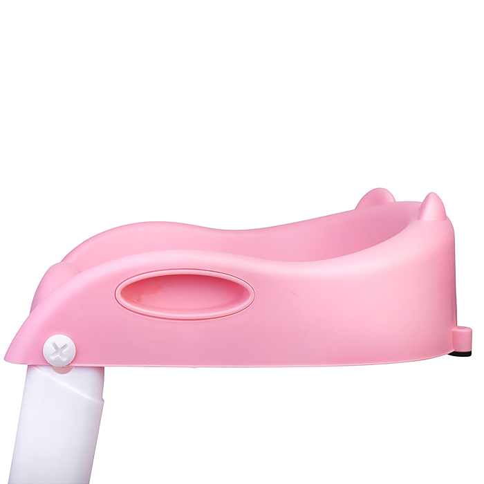 Фото к товару Детская накладка на унитаз со ступенькой (розовый) Детская накладка на унитаз со ступенькой (розовый)