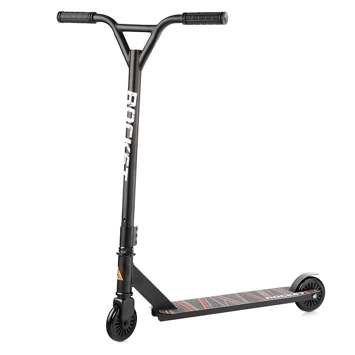 Фото к товару Самокат трюковый ROCKET,колеса PU/пластик 100 мм,ABEC 7, черный Самокат трюковый ROCKET,колеса PU/пластик 100 мм,ABEC 7, черный