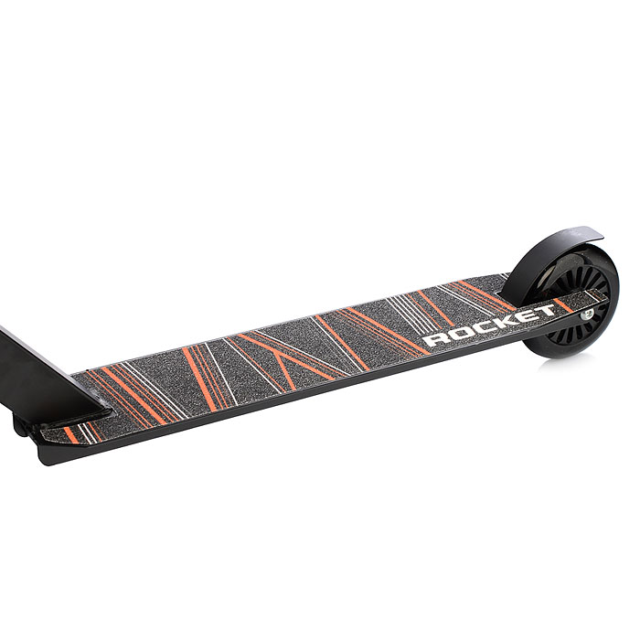 Фото к товару Самокат трюковый ROCKET,колеса PU/пластик 100 мм,ABEC 7, черный Самокат трюковый ROCKET,колеса PU/пластик 100 мм,ABEC 7, черный