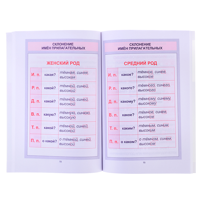 Курс начальной школы в таблицах "Русский язык"