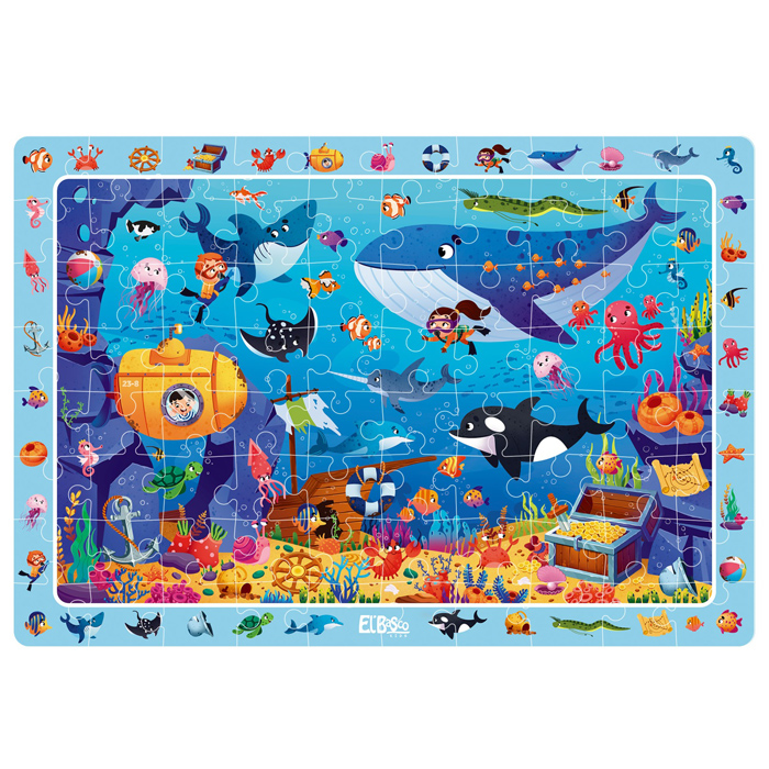 Пазл 80 на внимательность "Подводный мир"