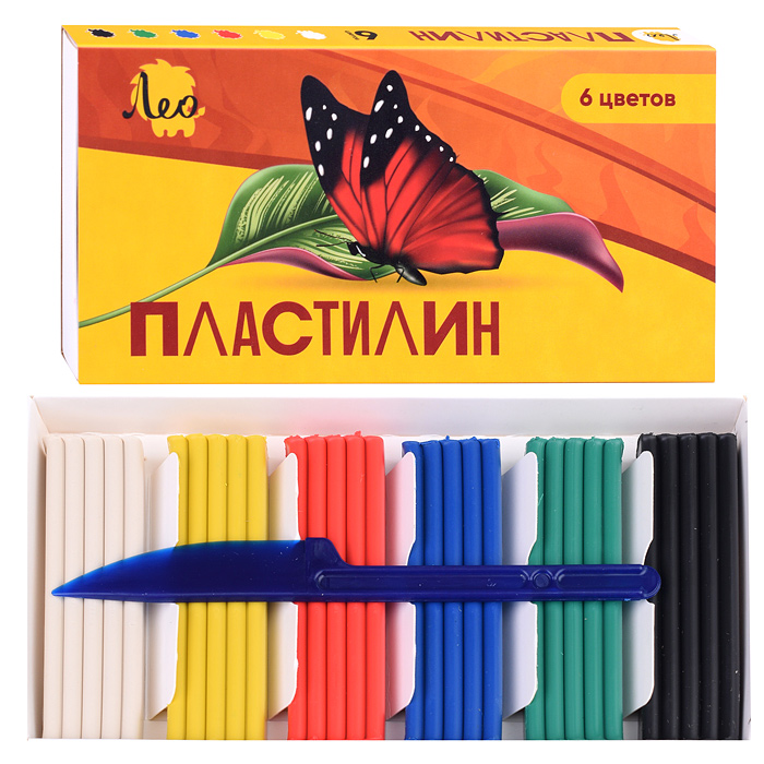 Пластилин классический 6цв. 120г. "Ярко" (в картонной упаковке)  