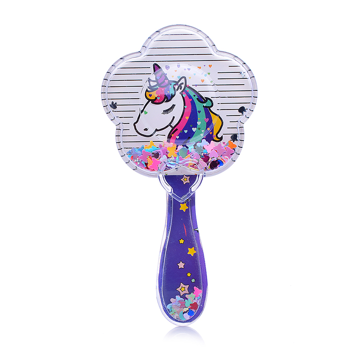 Фото к товару Расческа-шейкер 00-3604 "Радужный единорожка" Микс Расческа-шейкер 00-3604 "Радужный единорожка" Микс