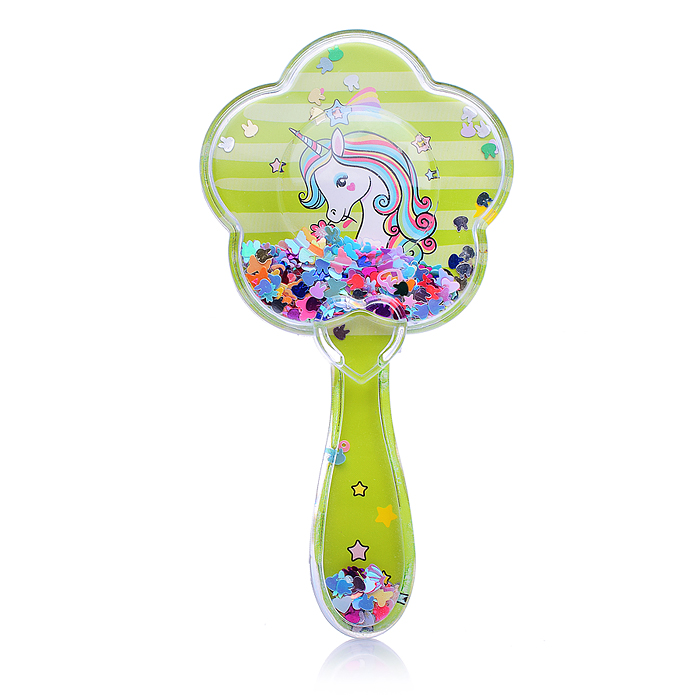 Фото к товару Расческа-шейкер 00-3604 "Радужный единорожка" Микс Расческа-шейкер 00-3604 "Радужный единорожка" Микс