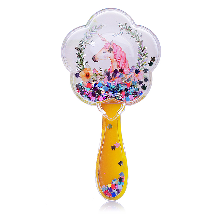 Фото к товару Расческа-шейкер 00-3604 "Радужный единорожка" Микс Расческа-шейкер 00-3604 "Радужный единорожка" Микс