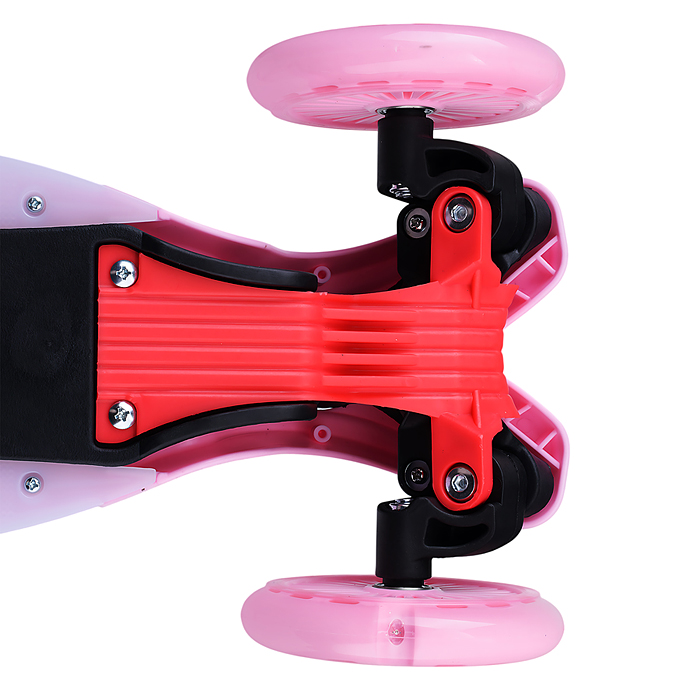 Фото к товару Самокат 3-х колесный ROCKET,колеса PU со светом, ABEC 7, розовый Самокат 3-х колесный ROCKET,колеса PU со светом, ABEC 7, розовый