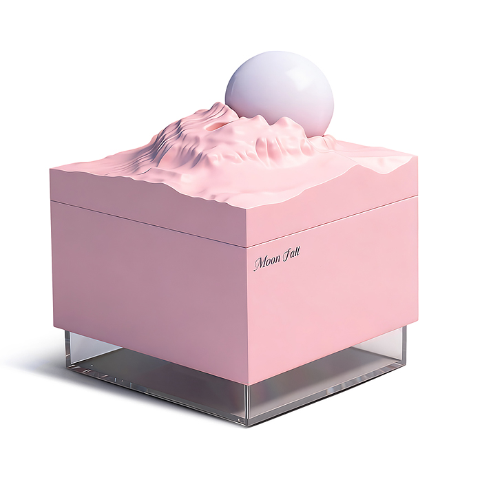 Светильник-увлажнитель JSQ-1 "Луна" цвет розовый, в коробке