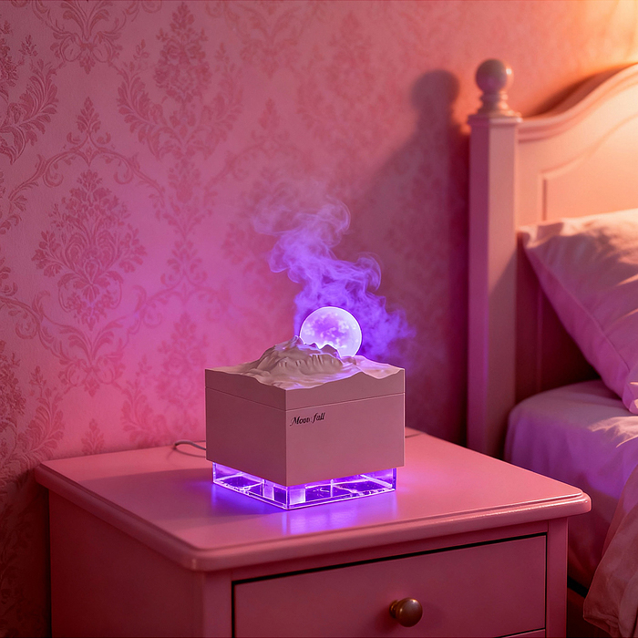 Светильник-увлажнитель JSQ-1 "Луна" цвет розовый, в коробке