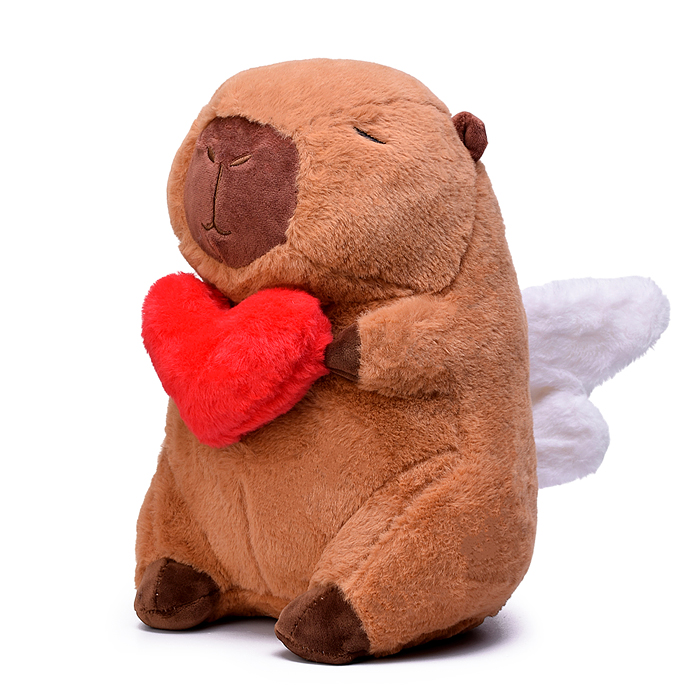 Мягкая игрушка М1593 "Капибара" с сердечком, 30 см. Мягкая игрушка М1593 "Капибара" с сердечком, 30 см.