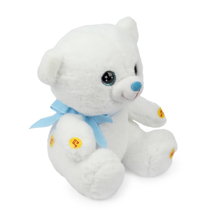Фото к товару Мягкая игрушка "Белый медвежонок" 25см, с проектором, ночник Мягкая игрушка "Белый медвежонок" 25см, с проектором, ночник