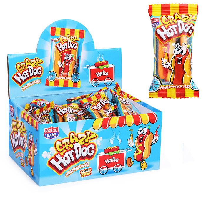 Мармелад "Crazy HOT DOG" 10гр*48шт