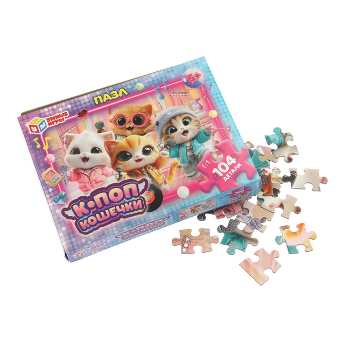 Пазлы 104 "К-поп кошечки"