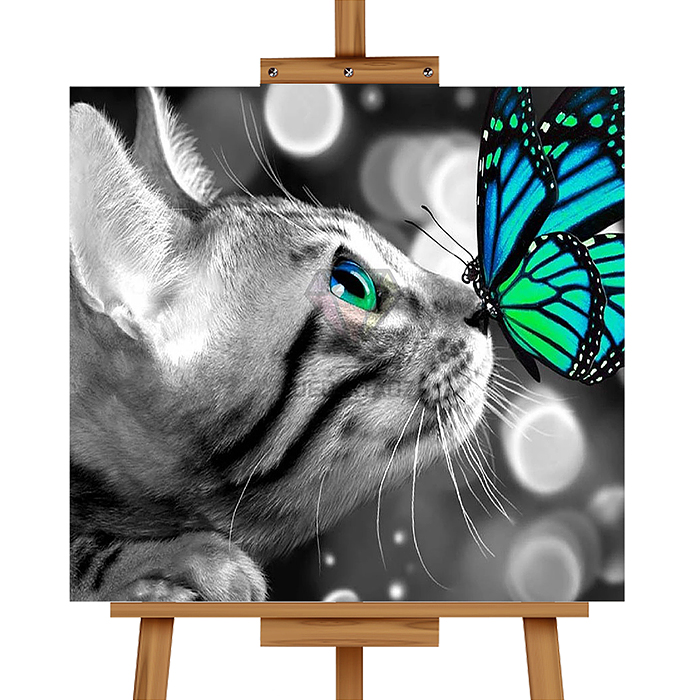 Мозаика алмазная MKA2020-46 "Неожиданность" (светится в темноте) 20*20см.