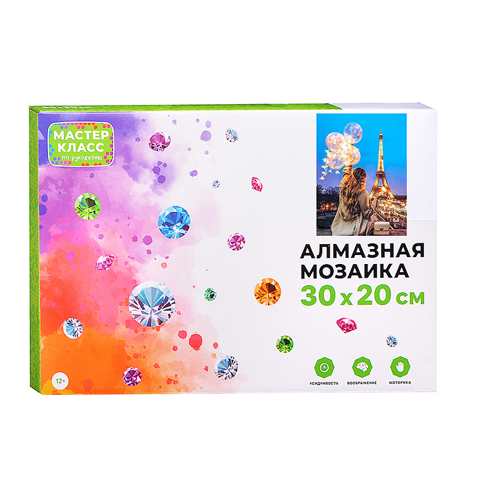 Фото к товару Мозаика алмазная MKA3020-140 "Париж" (с гирляндой) 20*30см. Мозаика алмазная MKA3020-140 "Париж" (с гирляндой) 20*30см.