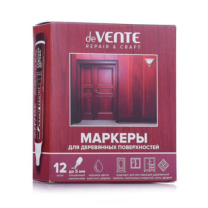 Фото к товару Маркер для деревянных поверхностей "Repair" круглый корпус, скошенный наконечник, ширина ли Маркер для деревянных поверхностей "Repair" круглый корпус, скошенный наконечник, ширина ли