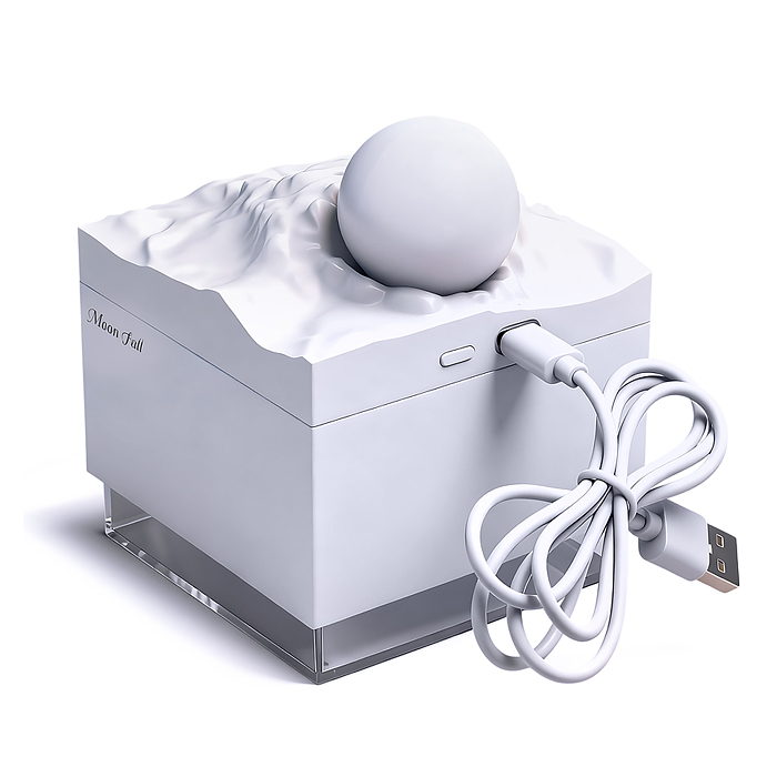 Фото к товару Светильник-увлажнитель JSQ-3 "Луна" цвет белый, в коробке Светильник-увлажнитель JSQ-3 "Луна" цвет белый, в коробке