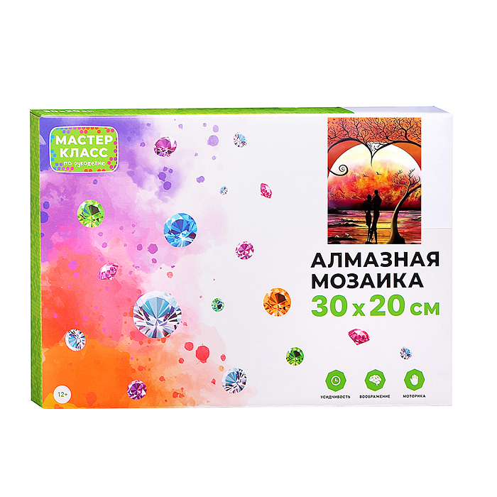 Фото к товару Мозаика алмазная MKA3020-138 "Закат" (с гирляндой) 20*30см. Мозаика алмазная MKA3020-138 "Закат" (с гирляндой) 20*30см.