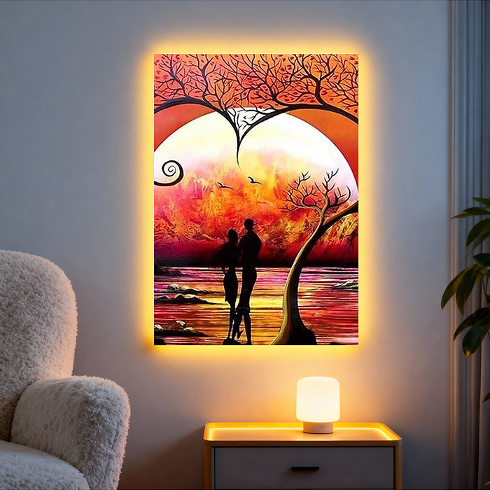 Фото к товару Мозаика алмазная MKA3020-138 "Закат" (с гирляндой) 20*30см. Мозаика алмазная MKA3020-138 "Закат" (с гирляндой) 20*30см.