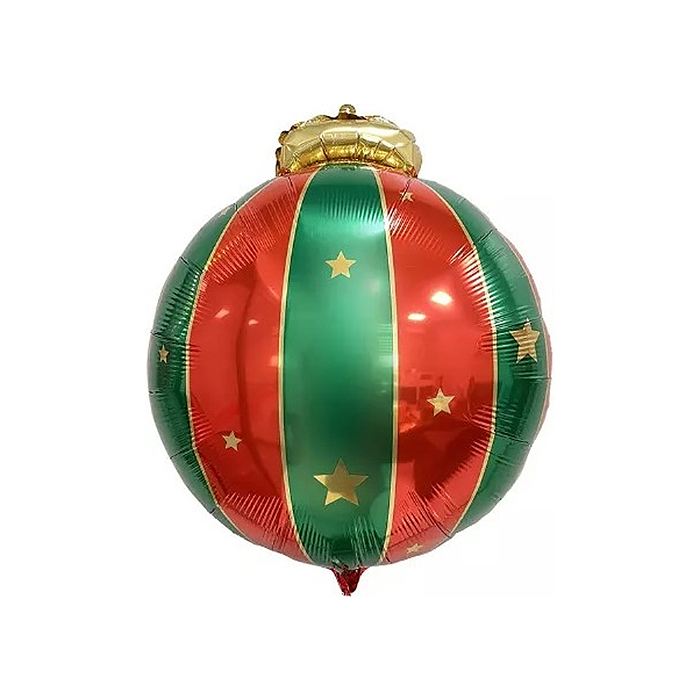 Шар (26''/66 см) Фигура, Новогодний шар, Красный/Зеленый, 1 шт. в уп.