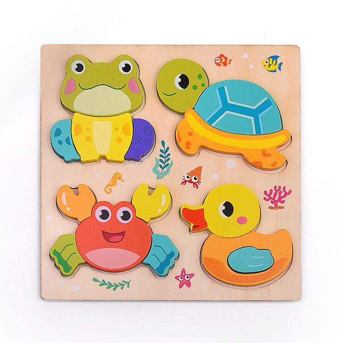 Пазл-вкладыш D2162 "Зверята"