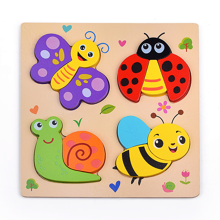 Пазл-вкладыш D2204 "Насекомын"