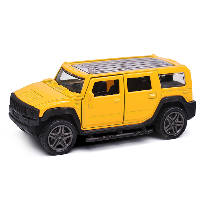 Фото к товару Жёлтая инерционная машинка Внедорожник с люком die-cast,1:32, открывающиеся двери Жёлтая инерционная машинка Внедорожник с люком die-cast,1:32, открывающиеся двери
