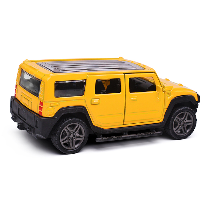 Фото к товару Жёлтая инерционная машинка Внедорожник с люком die-cast,1:32, открывающиеся двери Жёлтая инерционная машинка Внедорожник с люком die-cast,1:32, открывающиеся двери