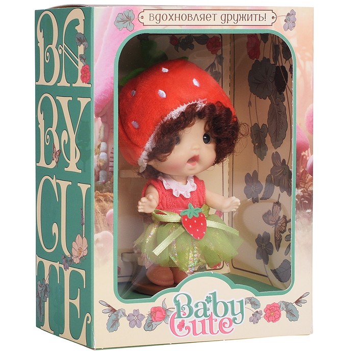 Фото к товару Виниловая кукла Baby Cute Flower с подставкой, 10 см "Клубника" Виниловая кукла Baby Cute Flower с подставкой, 10 см "Клубника"