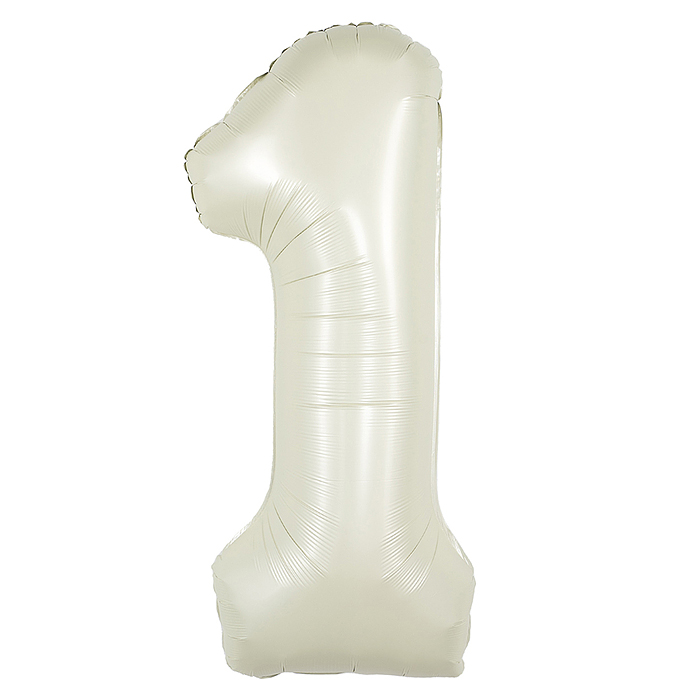 Шар (40''/102 см) Цифра, 1, Белый песок, Сатин, 1 шт. в уп. Шар (40''/102 см) Цифра, 1, Белый песок, Сатин, 1 шт. в уп.