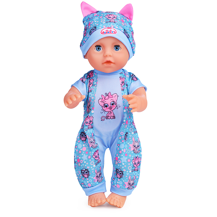 Пупс озвуч 25см, пьет, писает, закр. глазки, 4акс, 50 звуков 