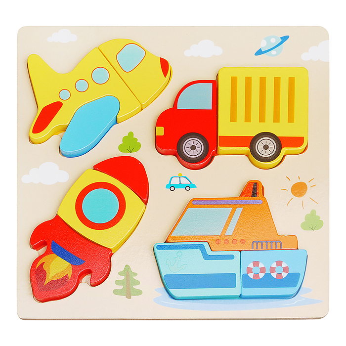 Пазл-вкладыш D2209 "Транспорт" Пазл-вкладыш D2209 "Транспорт"