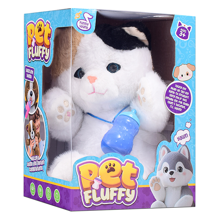 Фото к товару Кошка 00-6818 "Мишель" (глазки двигаются, записывает, поёт, ест из бутылочки) в коробке Кошка 00-6818 "Мишель" (глазки двигаются, записывает, поёт, ест из бутылочки) в коробке