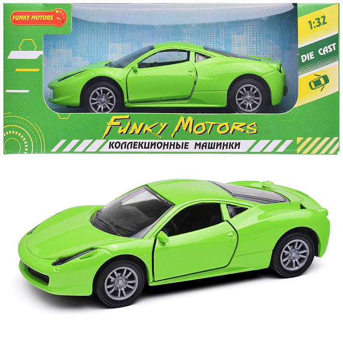 Зеленая инерционная машинка Универсал die-cast,1:32, открывающиеся двери 
