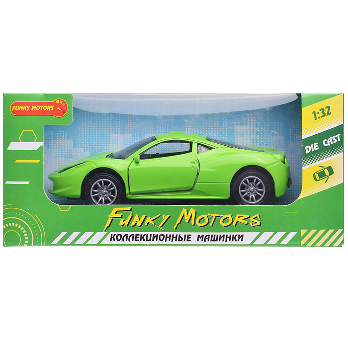 Фото к товару Зеленая инерционная машинка Универсал die-cast,1:32, открывающиеся двери Зеленая инерционная машинка Универсал die-cast,1:32, открывающиеся двери