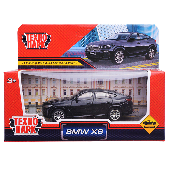 Машина металл BMW X6 10,5 см, (черный) инерц, в коробке Машина металл BMW X6 10,5 см, (черный) инерц, в коробке