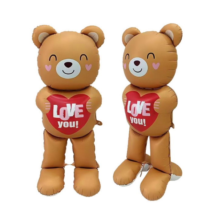 Фото к товару Шар 3D (61''/155 см) Фигура, Мишка с сердцем, 1 шт. в уп. Шар 3D (61''/155 см) Фигура, Мишка с сердцем, 1 шт. в уп.