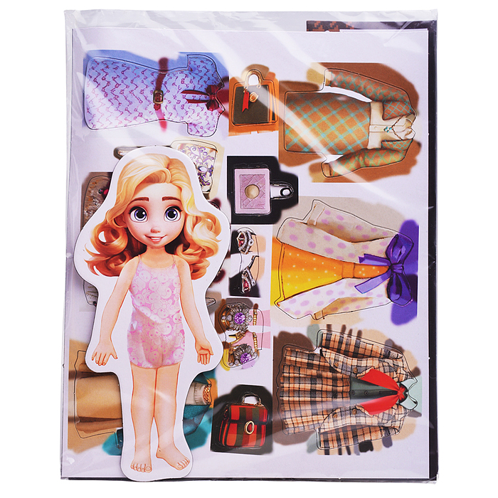 Одень куклу: Бренды. Развивающая игра на магнитах. 270х240х10мм. 