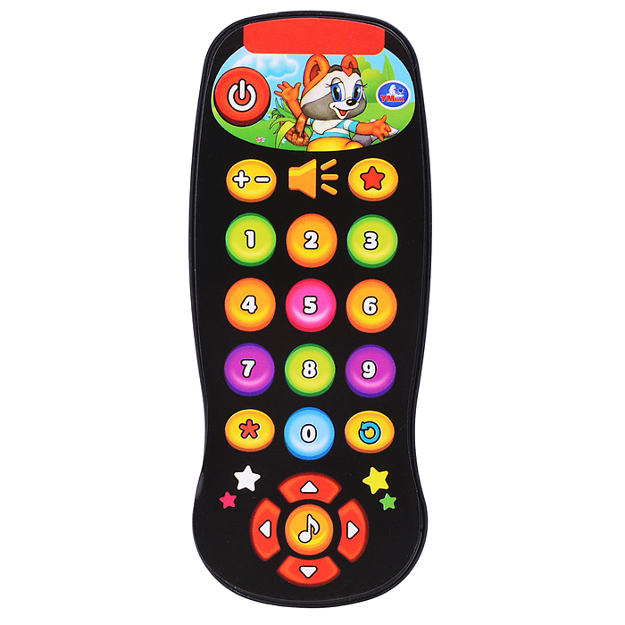 Пульт чёрный 12+ песен, мелодий и звуков. на блистере