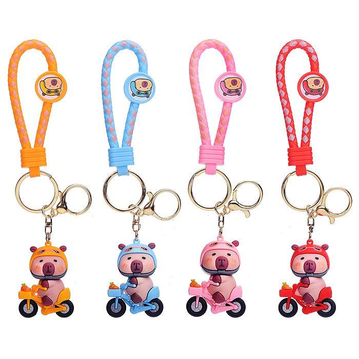 Брелок 00-7562 "Капибара на мопеде" (микс) Брелок 00-7562 "Капибара на мопеде" (микс)