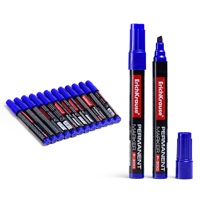 Перманентный маркер Р-300, цвет чернил синий, в пакете Перманентный маркер Р-300, цвет чернил синий, в пакете