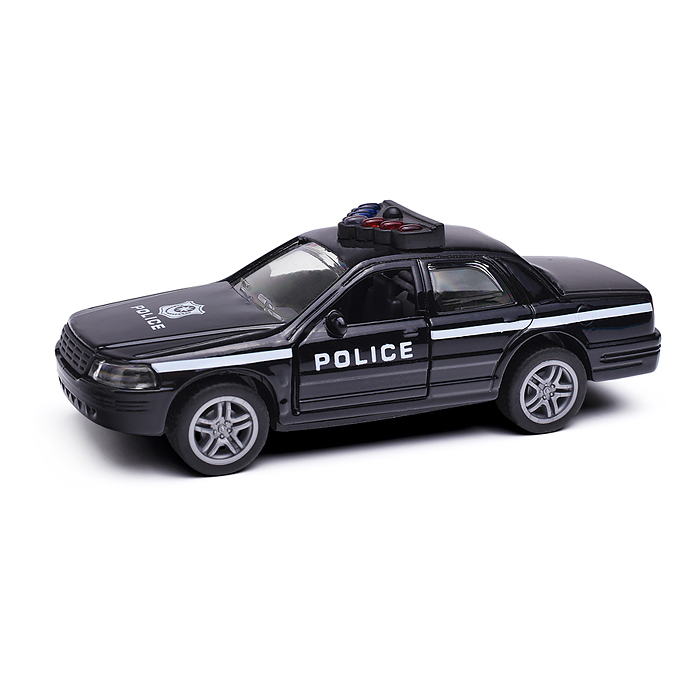 Фото к товару Чёрная инерционная служебная машинка Купе die-cast,1:32, открывающиеся двери Чёрная инерционная служебная машинка Купе die-cast,1:32, открывающиеся двери