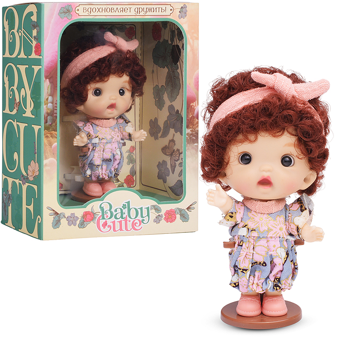 Виниловая кукла Baby Cute с бантиком, 10 см Виниловая кукла Baby Cute с бантиком, 10 см
